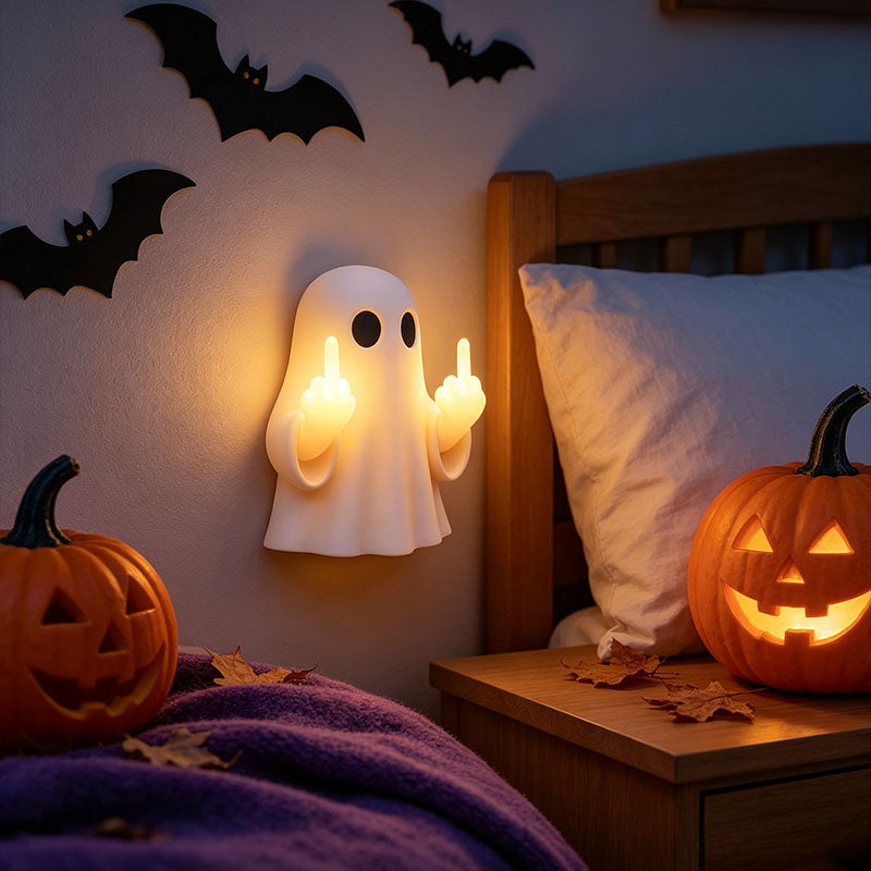 👻🎃Halloween Ghost Middle Finger Night Light💡