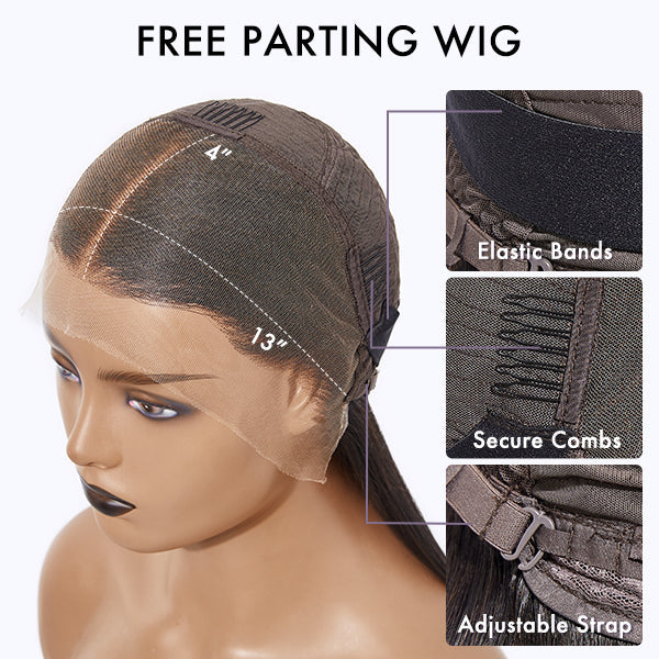 Luvme Hair 180% Density | Silky Straight 13x4 Frontal HD Lace Glueless Long Wig 100% Human Hair - US Only
