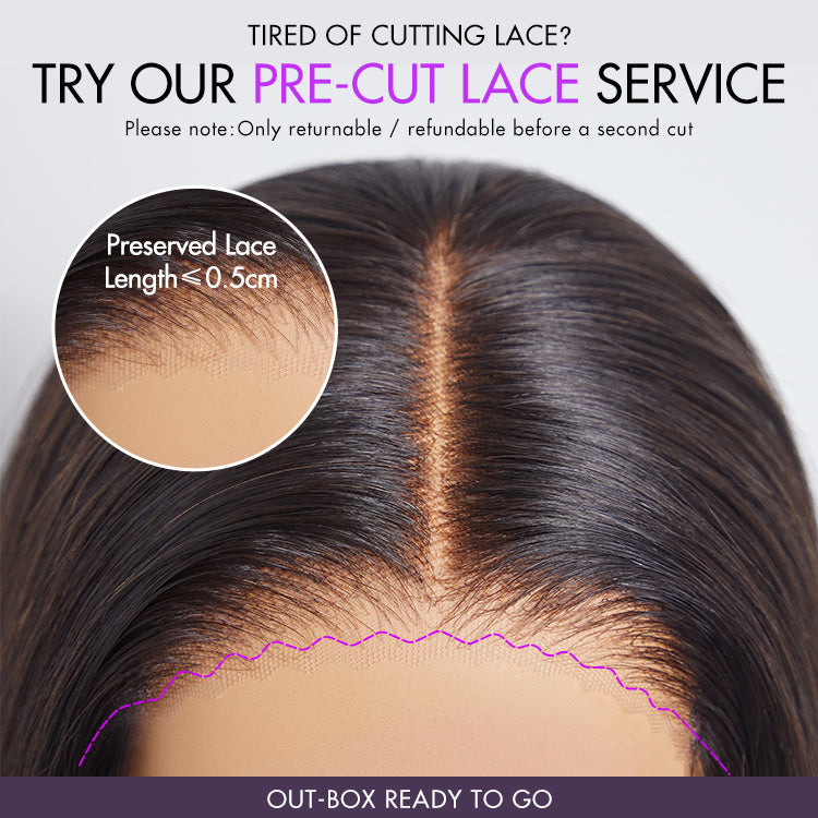 Luvme Hair 180% Density Honey Blonde Highlight Silky Straight Glueless 5x5 Closure HD Lace Long Wig