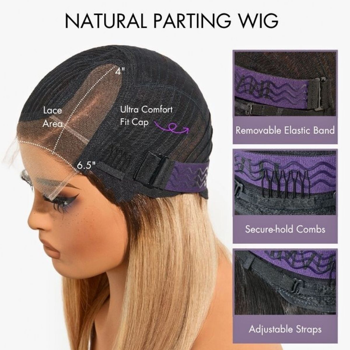 Ready to Go Blonde Highlight / Natural Black / Ombre Brown Water Wave Short Curly Bob Wig Glueless Minimalist HD Lace Wig Pre-Cut Lace