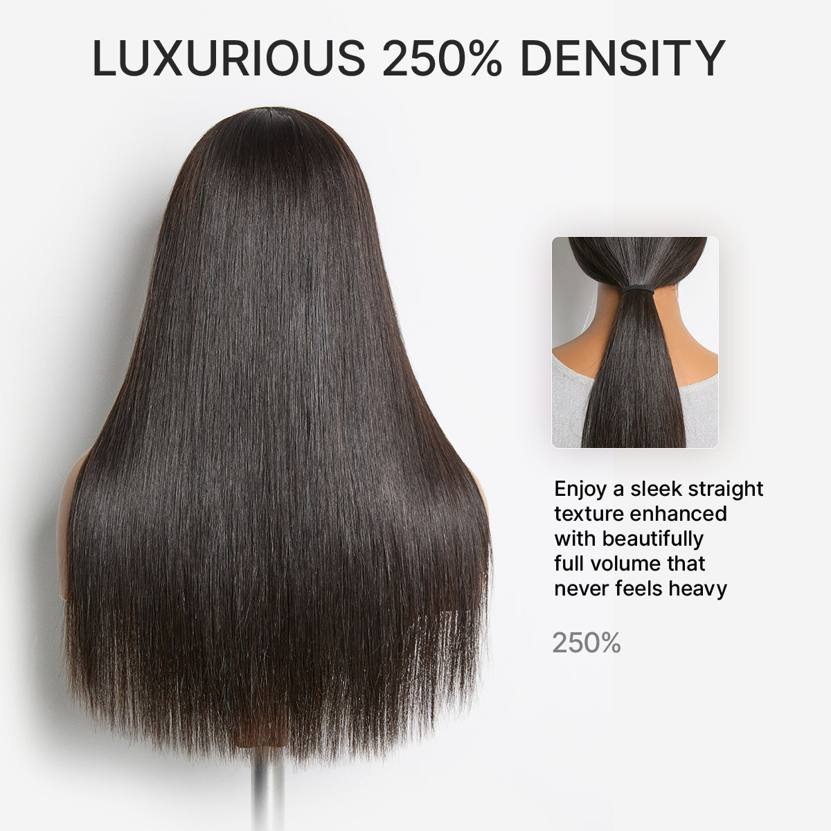 US Only | Luvme All-Day Comfort™ Wig 180% / 250% Density Bone Straight with Baby Hair PartingMax Glueless 7x6 Closure HD Lace Wig Pre-Cut Lace