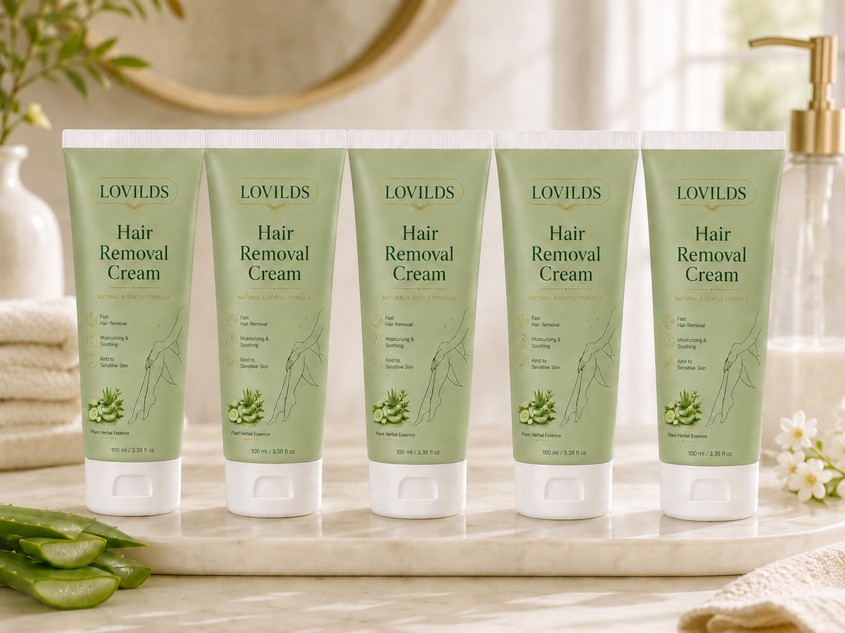 LOVILDS™ Natural Gentle Hair Removal Cream | For Women & Men, Sensitive Skin