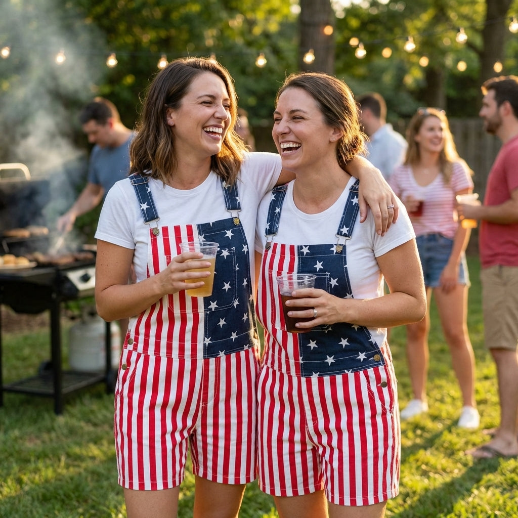 American Flag Overalls