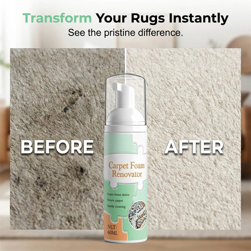 🥳2026 HOT SALE-✨Waterless Carpet Foam Stain Remover with Towel– fresh in minutes! 🧼💨