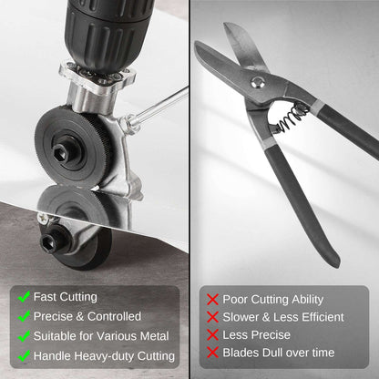 🛡️⚙️ FLASH SALE: 50% OFF! 🔩Electric Drill Plate Cutter – Precise, Light, Safe Metal Gear Cutter for Daily Use ✂️✨🎯