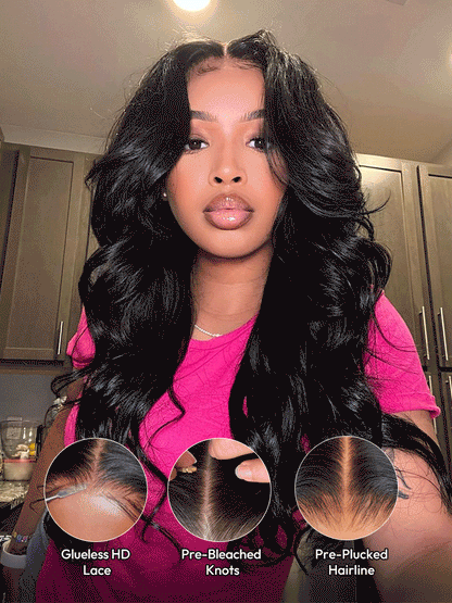 New Loose Body Wave Wig 13x6 HD Lace Frontal Wig With Pre-Plucked Hairline