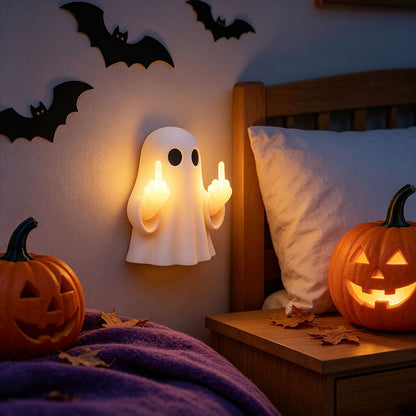 👻🎃Halloween Ghost Middle Finger Night Light💡