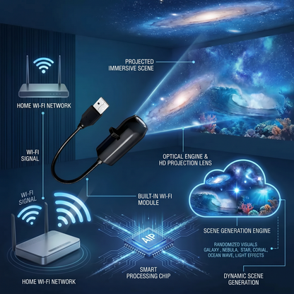 🔥Night Light Projector 🔥- Smart Holographic Star Projector