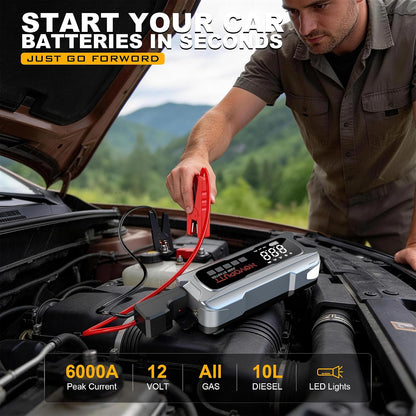 4 in 1 Portable Jump Starter with Air Pump Pro