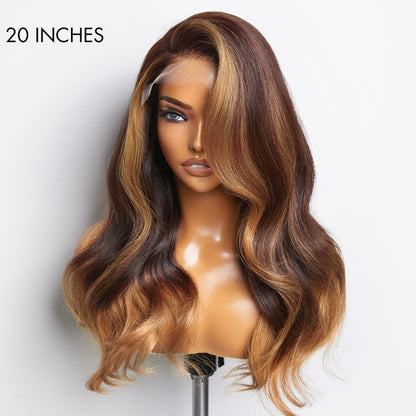 Blonde Ombre Highlights Loose Wave Glueless 5x5 Closure HD Lace Wig | Large & Small Cap Size