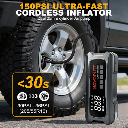 4 in 1 Portable Jump Starter with Air Pump Pro