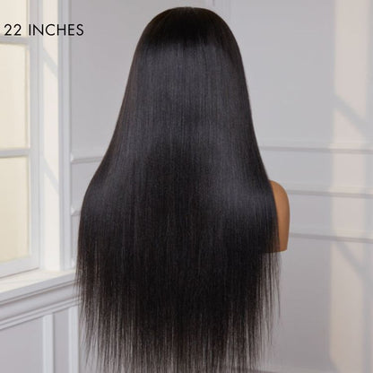 Natural Hairline Yaki Straight Glueless 13x4 Frontal HD Lace Long Wig 100% Human Hair - US Only