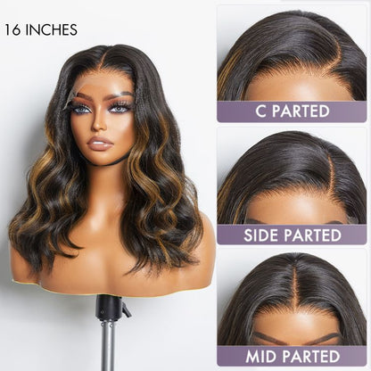 Blonde Piece Highlights Loose Wave Glueless 5x5 Closure HD Lace Wig | Large & Small Cap Size