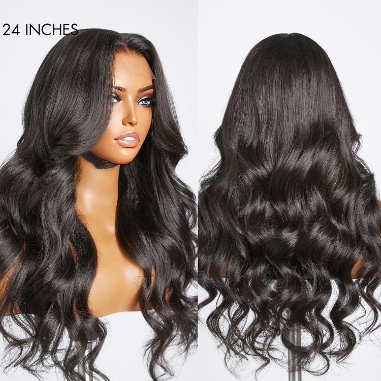 Breathable Cap Loose Body Wave Glueless 5x5 Upgraded Lace Front Mid Part Long Wig - US Only