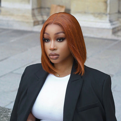 My GO-TO BOB™ - Beginner Friendly Sugar Maple 4x4 Closure Lace Glueless Mid Part Bob Wig - US Only
