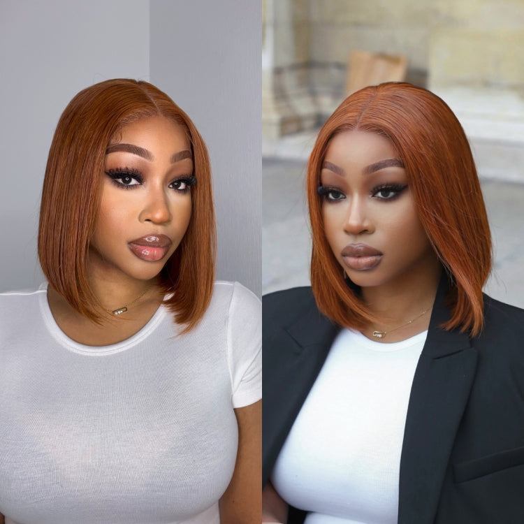 My GO-TO BOB™ - Beginner Friendly Sugar Maple 4x4 Closure Lace Glueless Mid Part Bob Wig - US Only