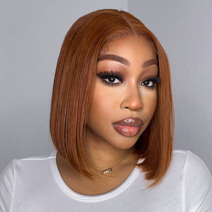My GO-TO BOB™ - Beginner Friendly Sugar Maple 4x4 Closure Lace Glueless Mid Part Bob Wig - US Only