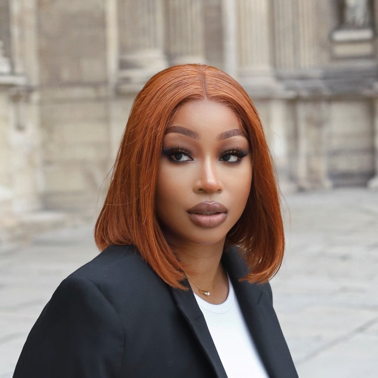 My GO-TO BOB™ - Beginner Friendly Sugar Maple 4x4 Closure Lace Glueless Mid Part Bob Wig - US Only
