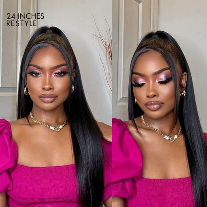 Luvme Hair 180% Density | Silky Straight 13x4 Frontal HD Lace Glueless Long Wig 100% Human Hair - US Only