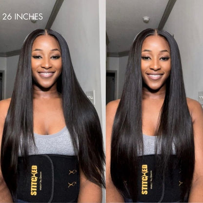 Effortless Straight 4x4 Closure Lace Glueless Mid Part Long Wig 100% Human Hair -US Only
