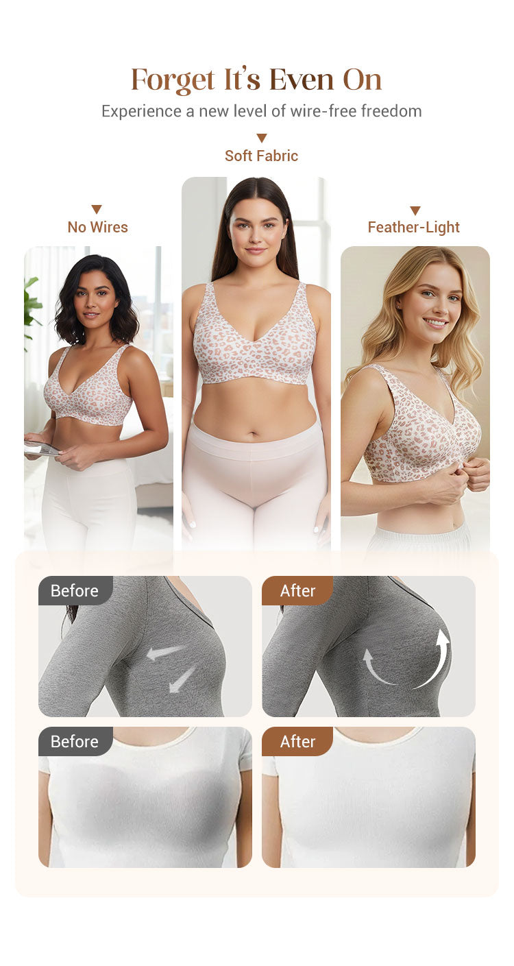 💗LAST DAY SALE 50% OFF⚡50K+ SOLD!💕 Wireless Womens Comfortable Wireless Bras Push Up Bralettes Seamless Tshirts Bras Deep V Everyday Bras
