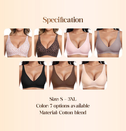 💗LAST DAY SALE 50% OFF⚡50K+ SOLD!💕 Wireless Womens Comfortable Wireless Bras Push Up Bralettes Seamless Tshirts Bras Deep V Everyday Bras
