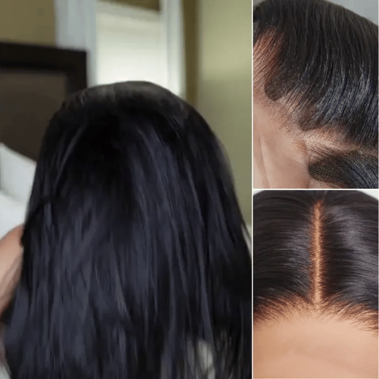 Natural Hairline Yaki Straight Glueless 13x4 Frontal HD Lace Long Wig 100% Human Hair - US Only