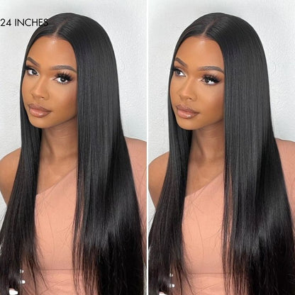 PreMax Wigs | 180% Density Bone Straight Glueless 5x5 Closure HD Lace Lace Wig Pre-cut & Plucked & Bleached
