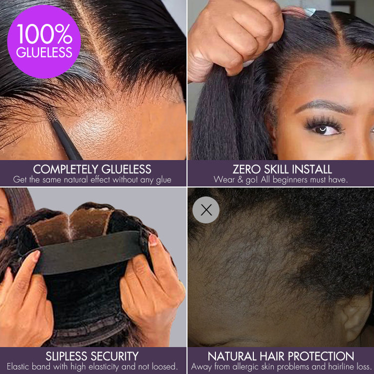 1 SEC INSTALL WIG | Mature Boss Brown Ombre Highlight / Natural Black Loose Wave Glueless Minimalist HD Lace Wig