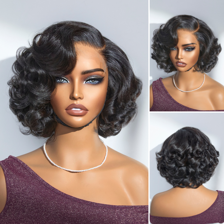 1 SEC INSTALL WIG | Mature Boss Brown Ombre Highlight / Natural Black Loose Wave Glueless Minimalist HD Lace Wig