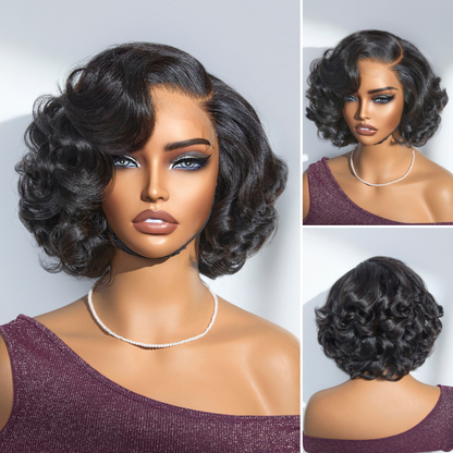 1 SEC INSTALL WIG | Mature Boss Brown Ombre Highlight / Natural Black Loose Wave Glueless Minimalist HD Lace Wig