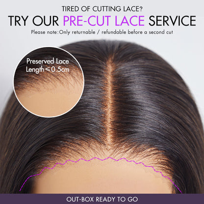 180% Density Bouncy Curls Glueless 5x5 Closure Pre-Cut Lace Layered Curly Wig Breathable Cap