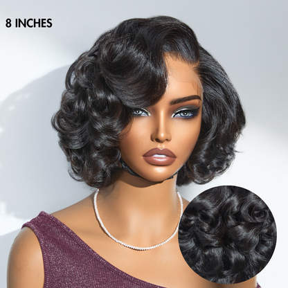 1 SEC INSTALL WIG | Mature Boss Brown Ombre Highlight / Natural Black Loose Wave Glueless Minimalist HD Lace Wig