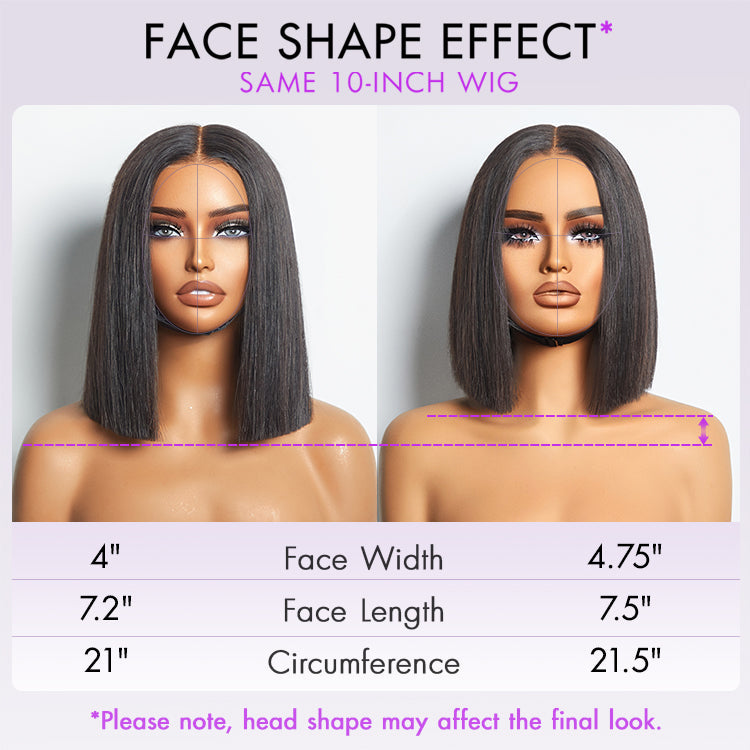My GO-TO BOB™ - Glueless 5x5 Closure HD Lace Silky Straight Human Hair Wig