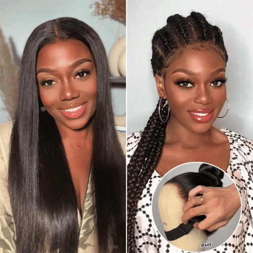 PreMax Wigs - Luxury Classic Silky Straight HD Full Lace Flexi-Fit Invisi Drawstring Cap Human Hair Wig