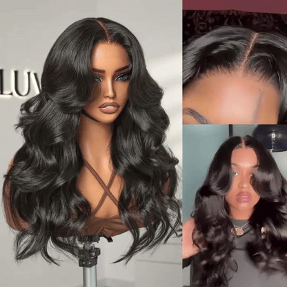 Trendy Layered Cut Loose Body Wave 5x5 Closure HD Lace Glueless Mid Part Long Wig - US Only
