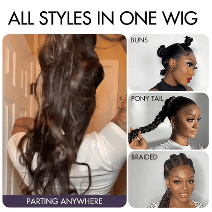 PreMax Wigs - HD Full Lace Water Wave / Straight Flexi-Fit Invisi Drawstring Cap Long Wig