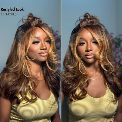 Luvme All-Day Comfort™ Wig 180% Density Honey Golden Blonde Loose Body Wave 7x6 Closure HD Lace Human Hair Wig Pre-Cut Lace