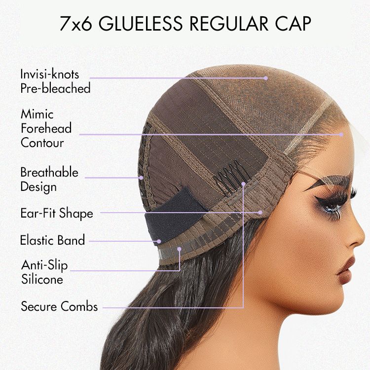 Luvme All-Day Comfort™ Wig 180% Density Honey Golden Blonde Loose Body Wave 7x6 Closure HD Lace Human Hair Wig Pre-Cut Lace