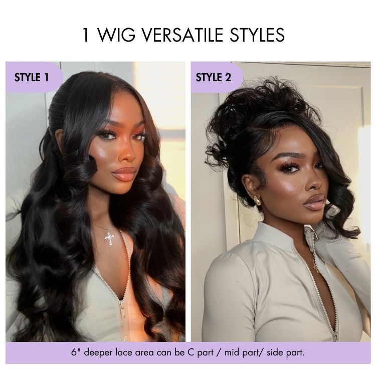 Luvme All-Day Comfort 250% Density Glueless 7x6 Closure HD Lace Loose Body Wave Long Wig Pre-Cut Lace