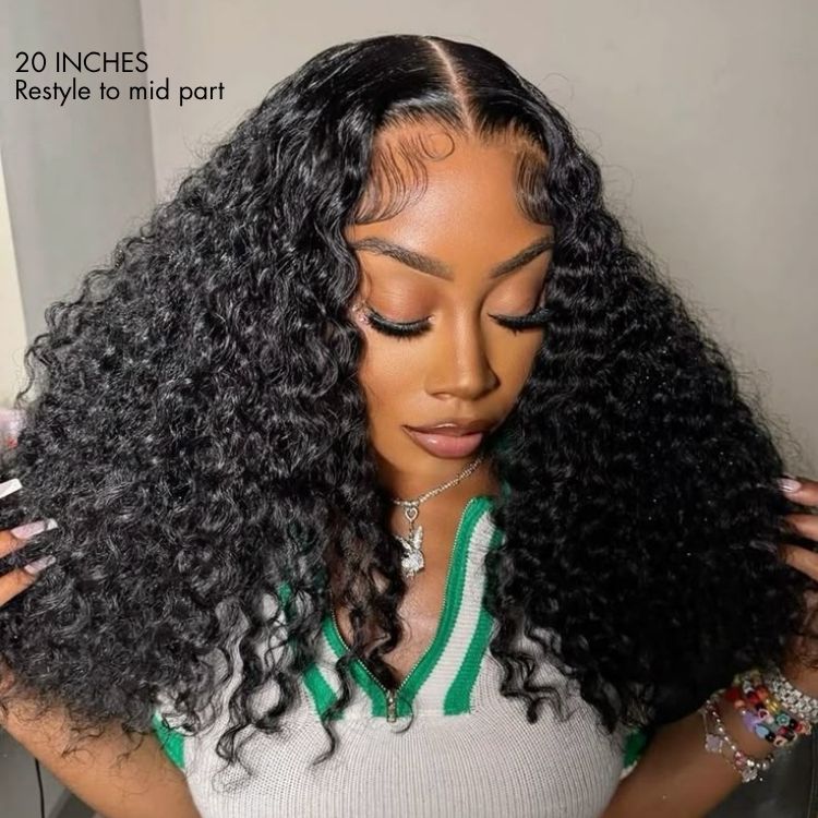 Water Wave Glueless 5x5 Closure Pre-Cut Lace Wet and Wavy Human Hair Wig
