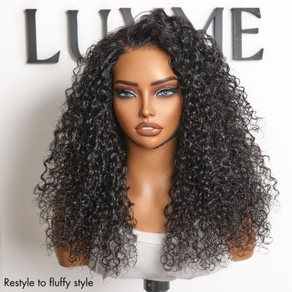 Water Wave Glueless 5x5 Closure Pre-Cut Lace Wet and Wavy Human Hair Wig