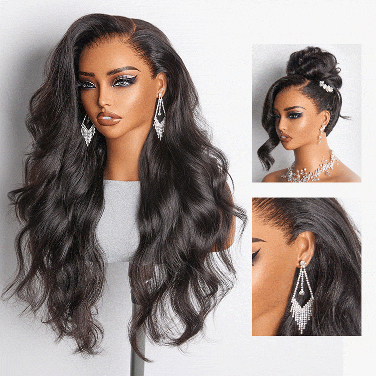 NatureMAX™ 200% Density Loose Wave Glueless 13x6 HD Lace Front Wig Human Hair Pre-Cut Lace Flexi-Fit Drawstring Cap