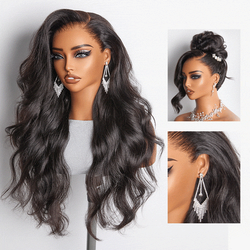 NatureMAX™ 200% Density Loose Wave Glueless 13x6 HD Lace Front Wig Human Hair Pre-Cut Lace Flexi-Fit Drawstring Cap
