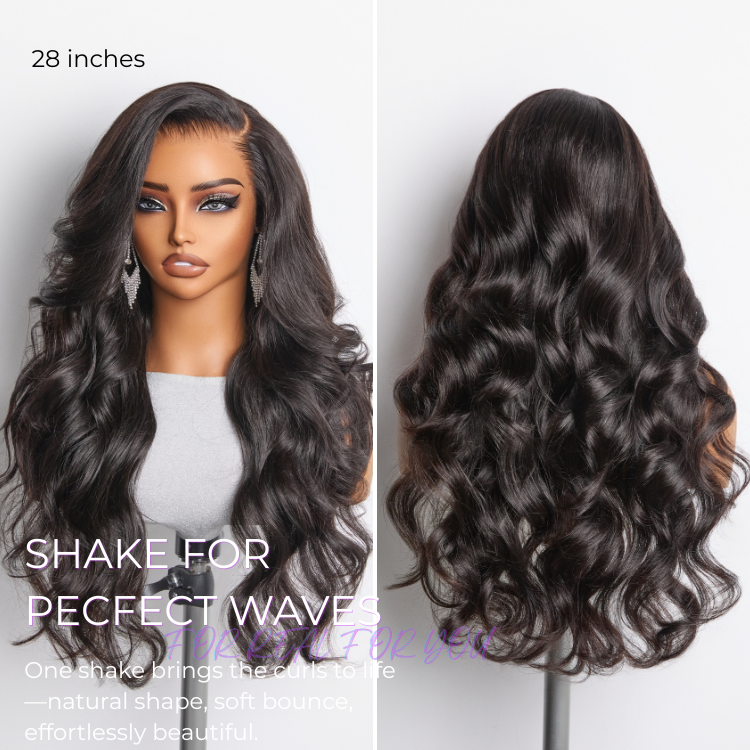 NatureMAX™ 200% Density Loose Wave Glueless 13x6 HD Lace Front Wig Human Hair Pre-Cut Lace Flexi-Fit Drawstring Cap