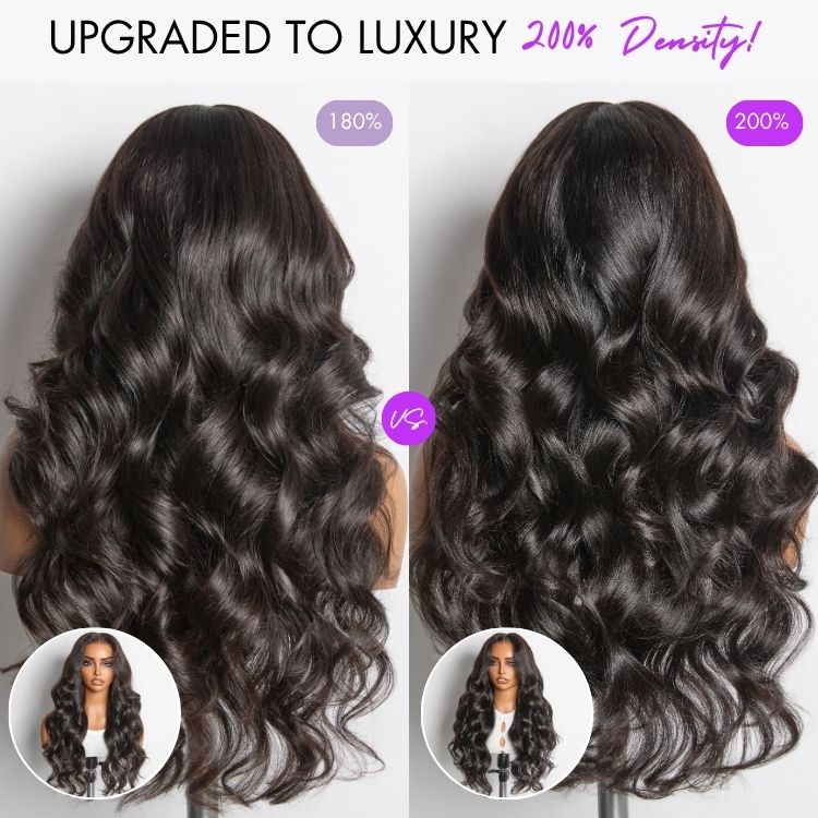 NatureMAX™ 200% Density Loose Wave Glueless 13x6 HD Lace Front Wig Human Hair Pre-Cut Lace Flexi-Fit Drawstring Cap