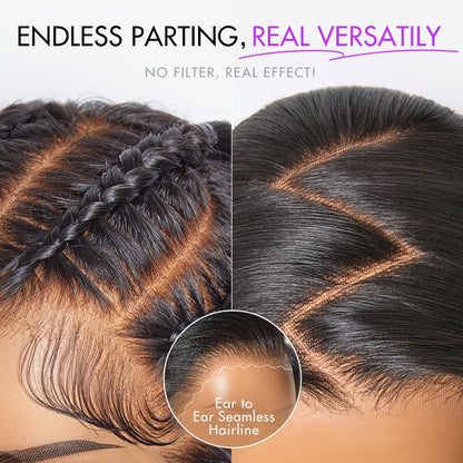 PreMax Wigs | HD Lace Super Natural Hairline Silky Straight Glueless 13x4 Frontal Lace Wig Human Hair Pre-Cut Lace