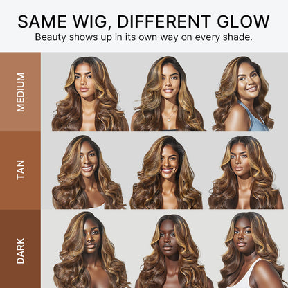 Luvme All-Day Comfort™ Wig 180% Density Honey Golden Blonde Loose Body Wave 7x6 Closure HD Lace Human Hair Wig Pre-Cut Lace