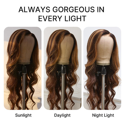 Luvme All-Day Comfort™ Wig 180% Density Honey Golden Blonde Loose Body Wave 7x6 Closure HD Lace Human Hair Wig Pre-Cut Lace