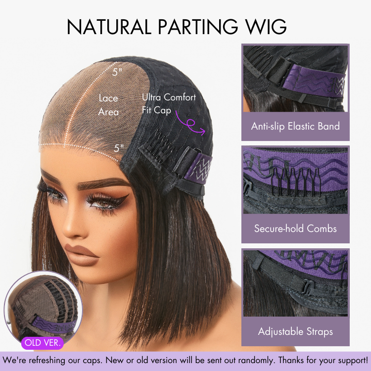 180% Density Bouncy Curls Glueless 5x5 Closure Pre-Cut Lace Layered Curly Wig Breathable Cap